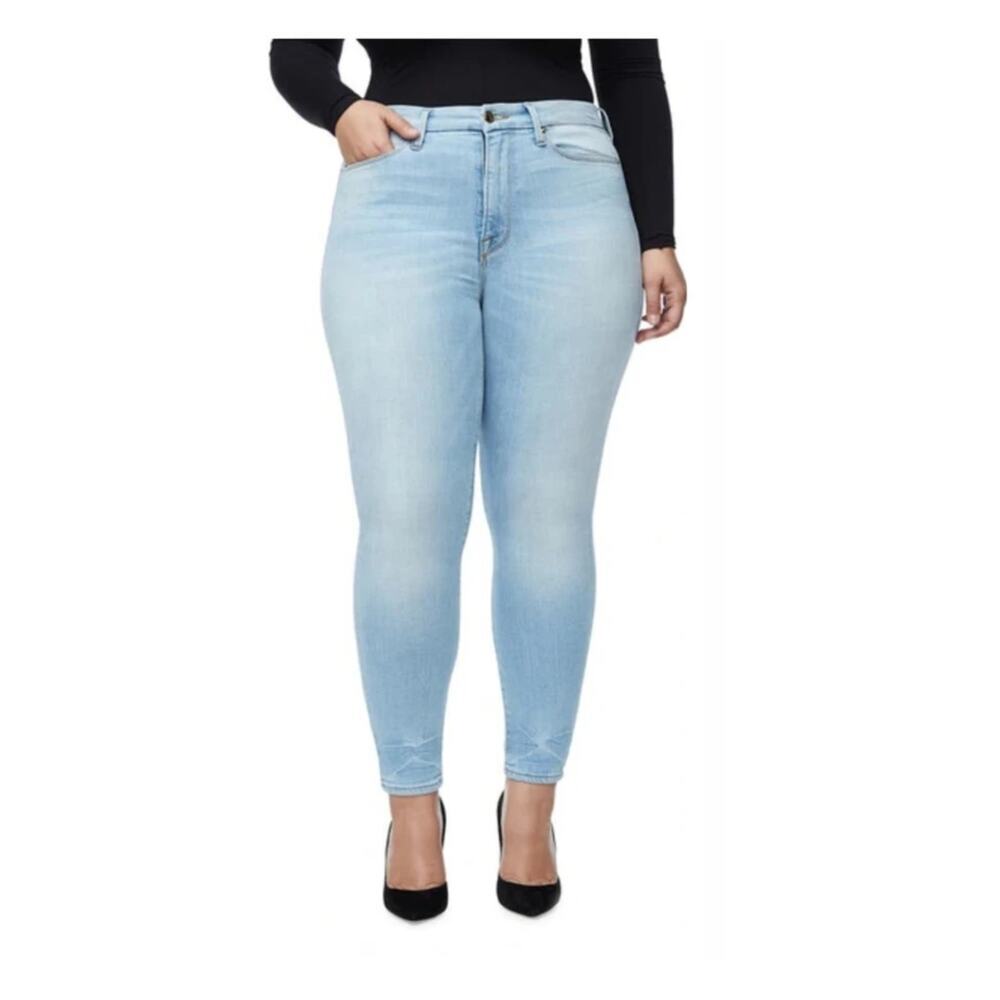 NEW GOOD AMERICAN Good Legs High Waist Crop Jeans Size 16